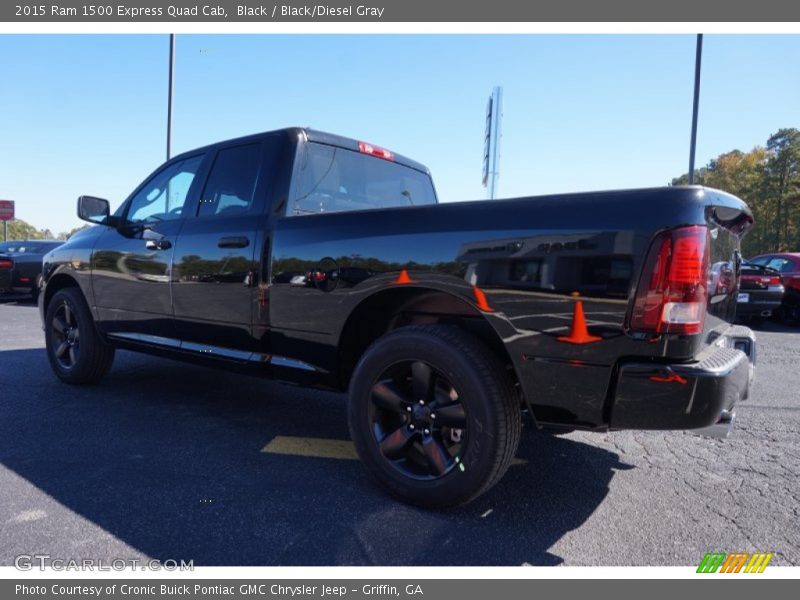 Black / Black/Diesel Gray 2015 Ram 1500 Express Quad Cab