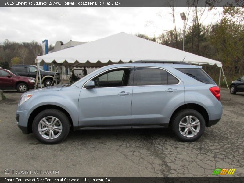 Silver Topaz Metallic / Jet Black 2015 Chevrolet Equinox LS AWD