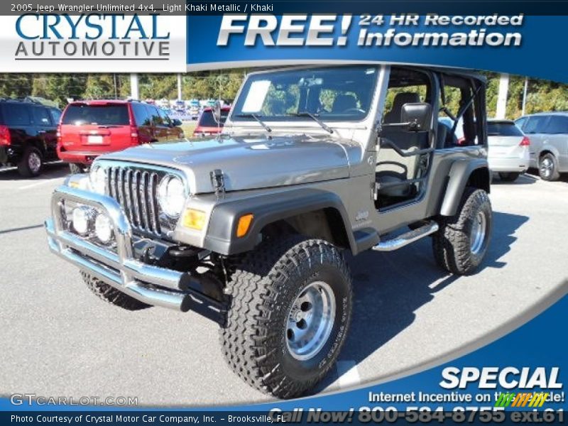 Light Khaki Metallic / Khaki 2005 Jeep Wrangler Unlimited 4x4