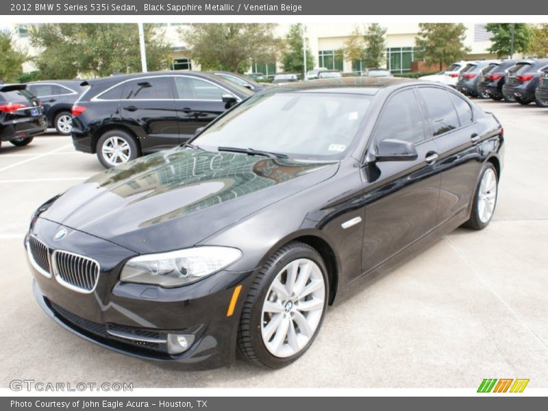 Black Sapphire Metallic / Venetian Beige 2012 BMW 5 Series 535i Sedan