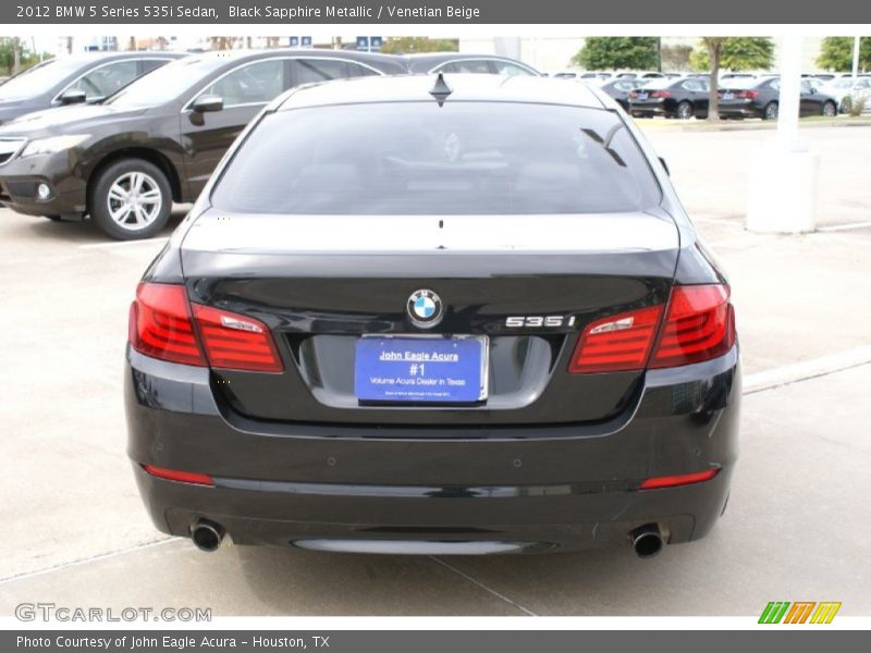 Black Sapphire Metallic / Venetian Beige 2012 BMW 5 Series 535i Sedan