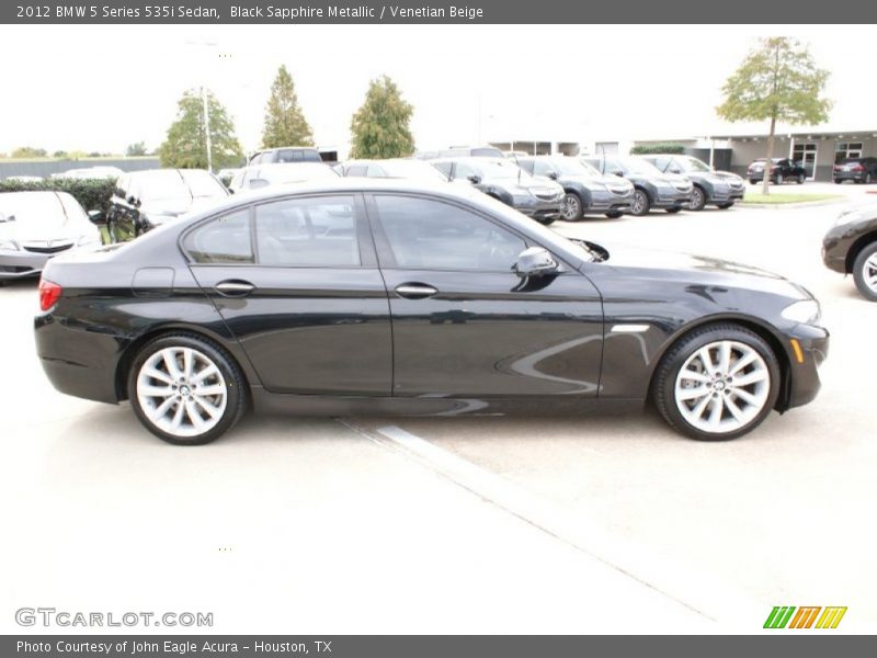 Black Sapphire Metallic / Venetian Beige 2012 BMW 5 Series 535i Sedan