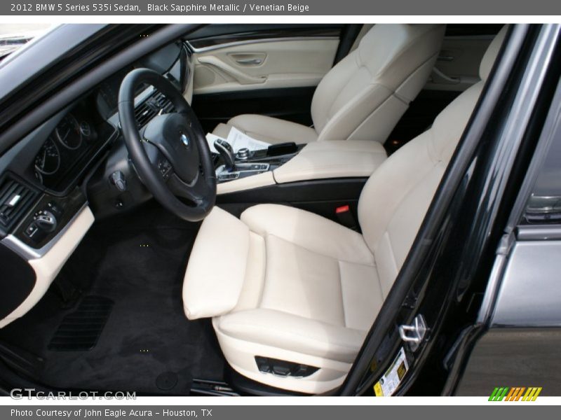 Black Sapphire Metallic / Venetian Beige 2012 BMW 5 Series 535i Sedan