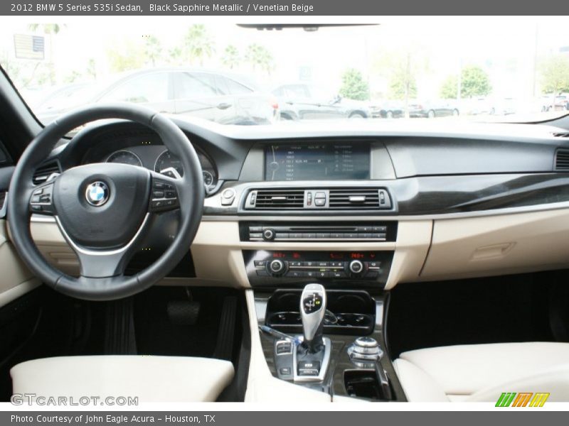 Black Sapphire Metallic / Venetian Beige 2012 BMW 5 Series 535i Sedan