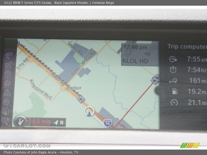 Black Sapphire Metallic / Venetian Beige 2012 BMW 5 Series 535i Sedan