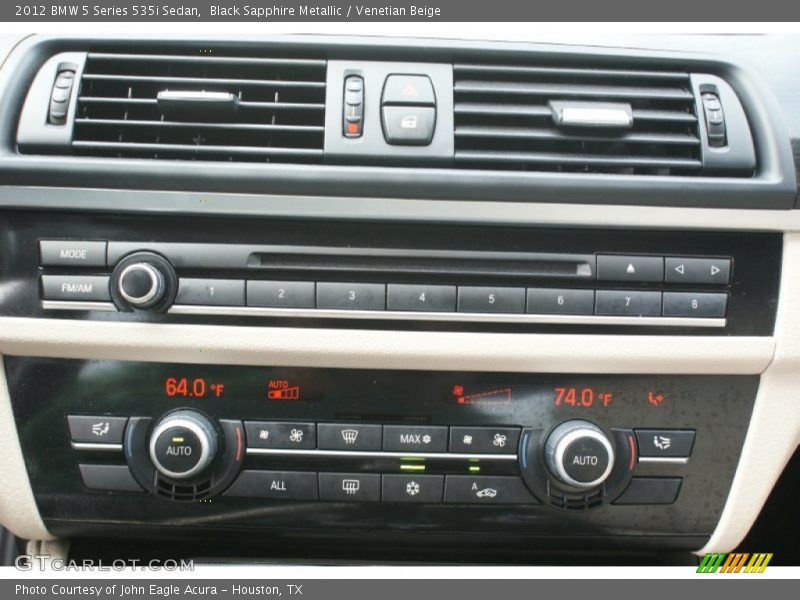 Black Sapphire Metallic / Venetian Beige 2012 BMW 5 Series 535i Sedan