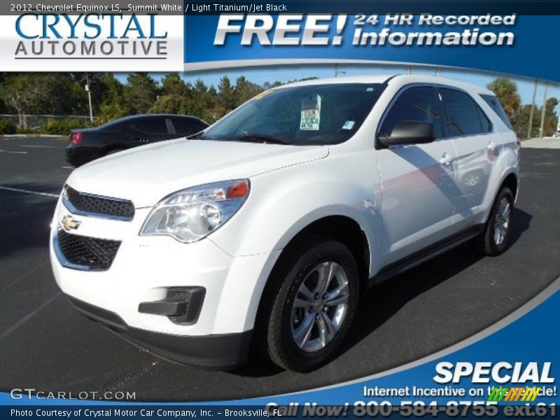 Summit White / Light Titanium/Jet Black 2012 Chevrolet Equinox LS