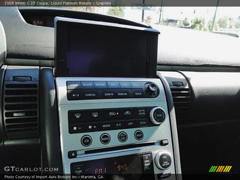 Liquid Platinum Metallic / Graphite 2006 Infiniti G 35 Coupe