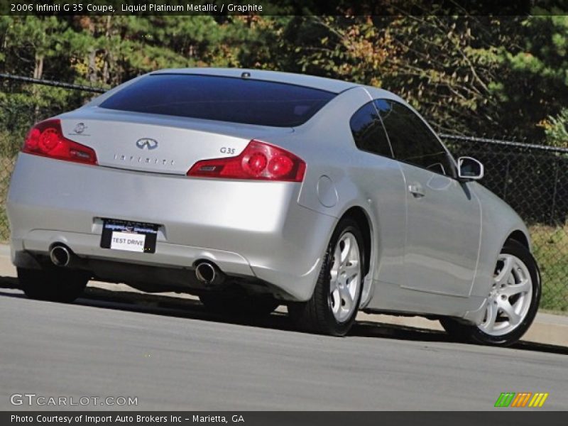 Liquid Platinum Metallic / Graphite 2006 Infiniti G 35 Coupe