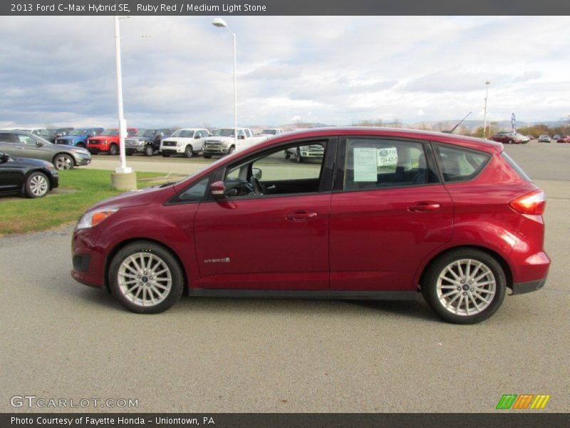 Ruby Red / Medium Light Stone 2013 Ford C-Max Hybrid SE