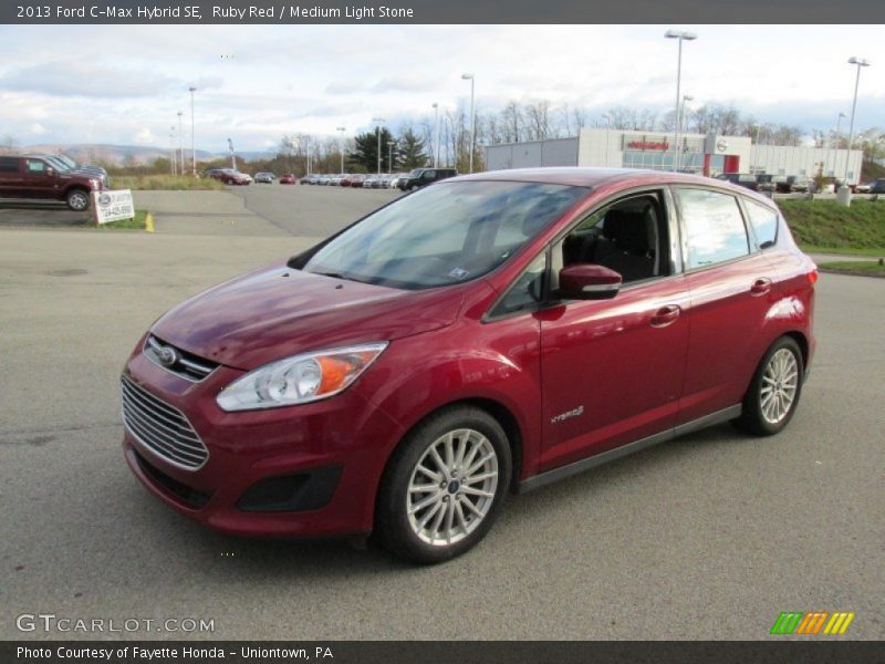 Ruby Red / Medium Light Stone 2013 Ford C-Max Hybrid SE