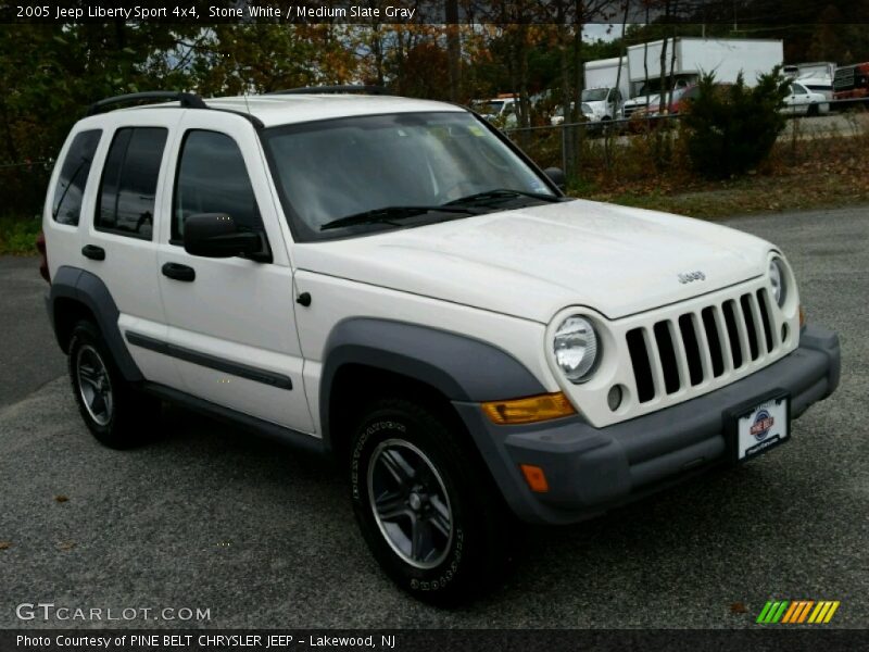 Stone White / Medium Slate Gray 2005 Jeep Liberty Sport 4x4
