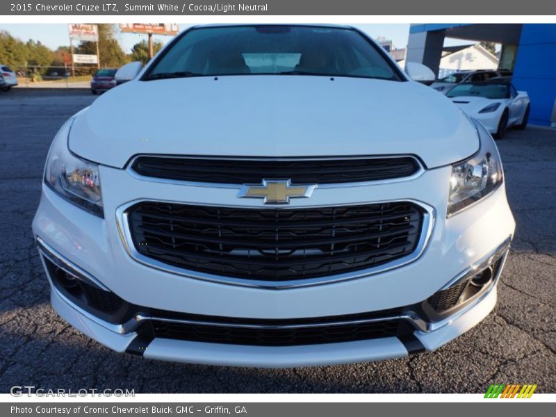 Summit White / Cocoa/Light Neutral 2015 Chevrolet Cruze LTZ