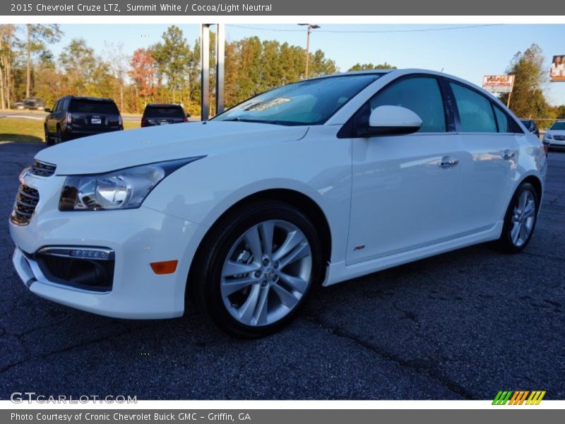 Summit White / Cocoa/Light Neutral 2015 Chevrolet Cruze LTZ