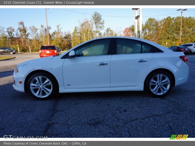 Summit White / Cocoa/Light Neutral 2015 Chevrolet Cruze LTZ