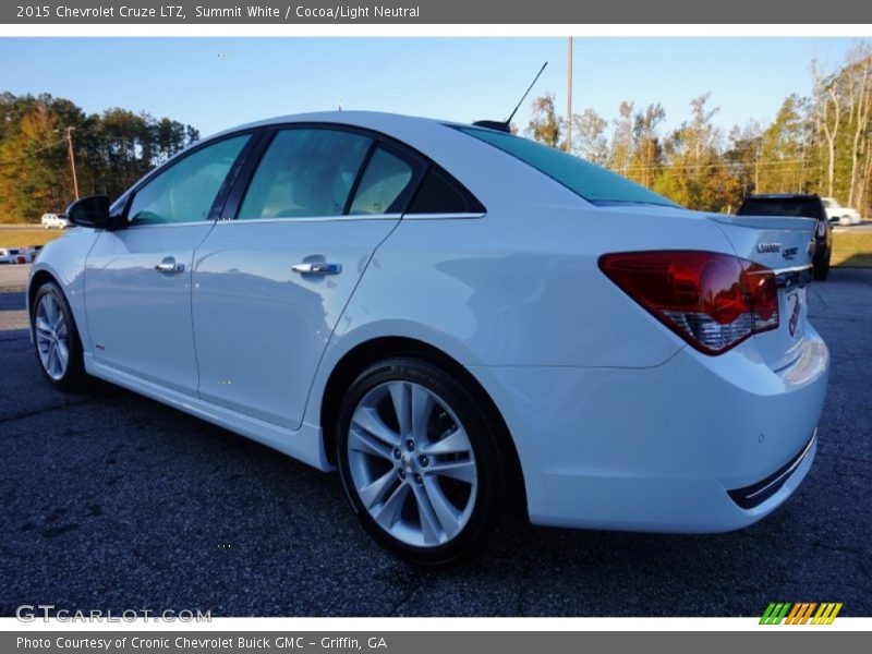 Summit White / Cocoa/Light Neutral 2015 Chevrolet Cruze LTZ
