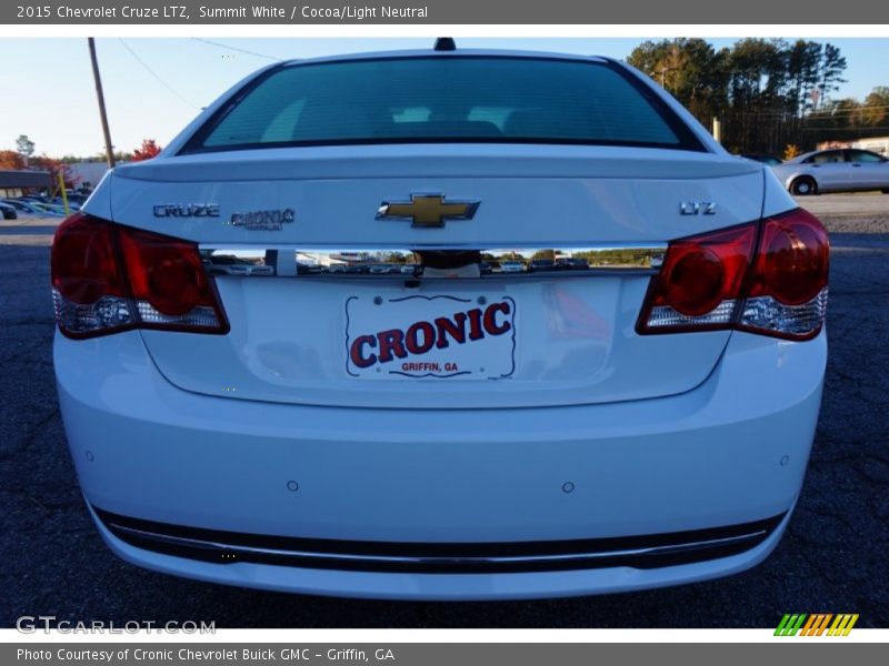 Summit White / Cocoa/Light Neutral 2015 Chevrolet Cruze LTZ
