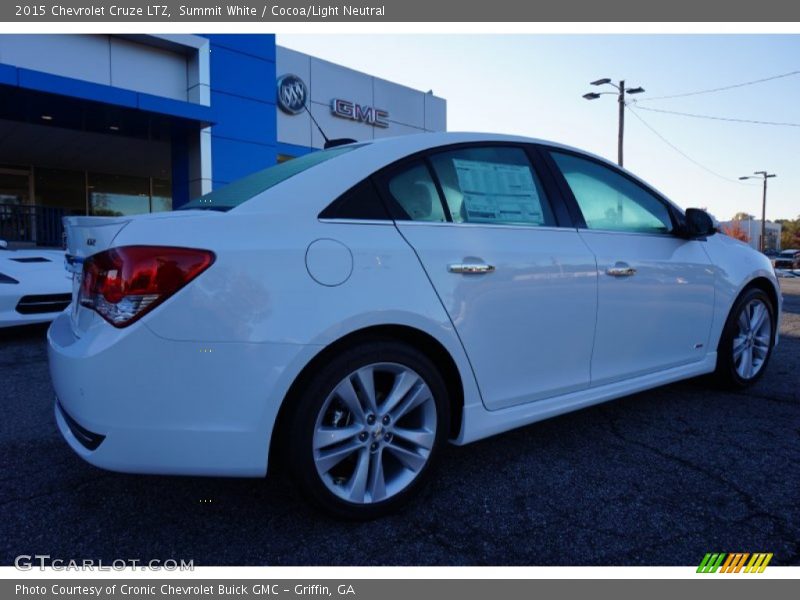 Summit White / Cocoa/Light Neutral 2015 Chevrolet Cruze LTZ