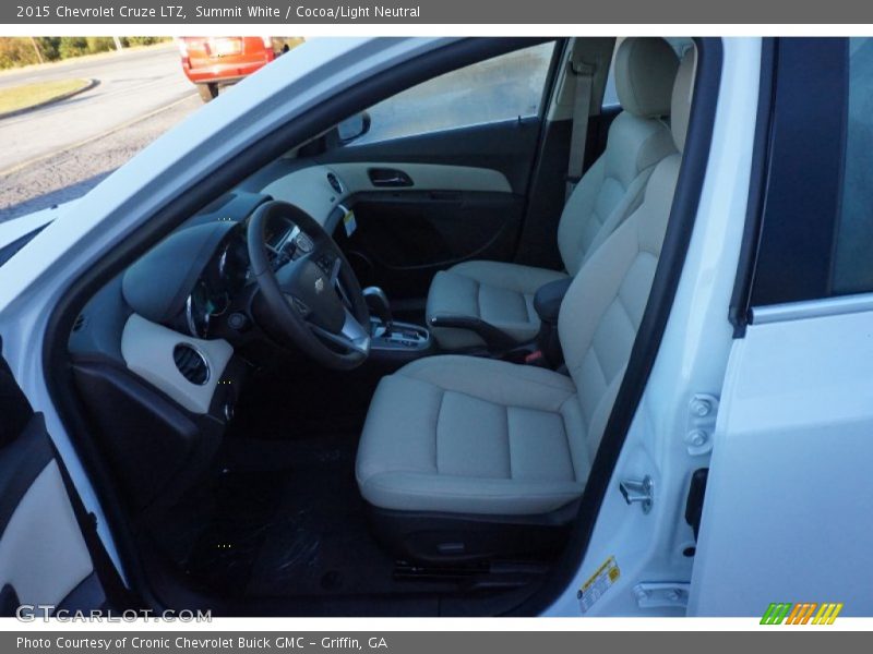 Summit White / Cocoa/Light Neutral 2015 Chevrolet Cruze LTZ