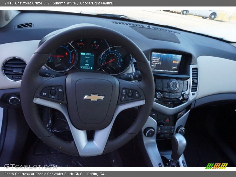 Summit White / Cocoa/Light Neutral 2015 Chevrolet Cruze LTZ
