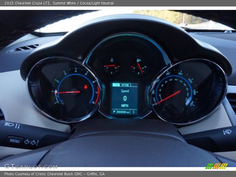 Summit White / Cocoa/Light Neutral 2015 Chevrolet Cruze LTZ
