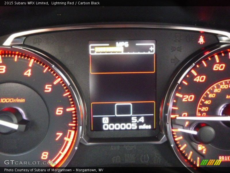 Lightning Red / Carbon Black 2015 Subaru WRX Limited