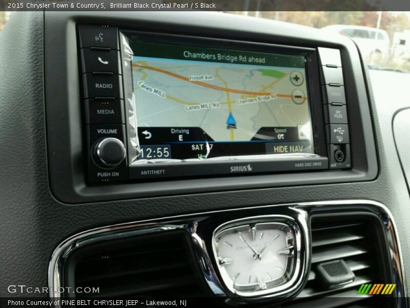 Brilliant Black Crystal Pearl / S Black 2015 Chrysler Town & Country S