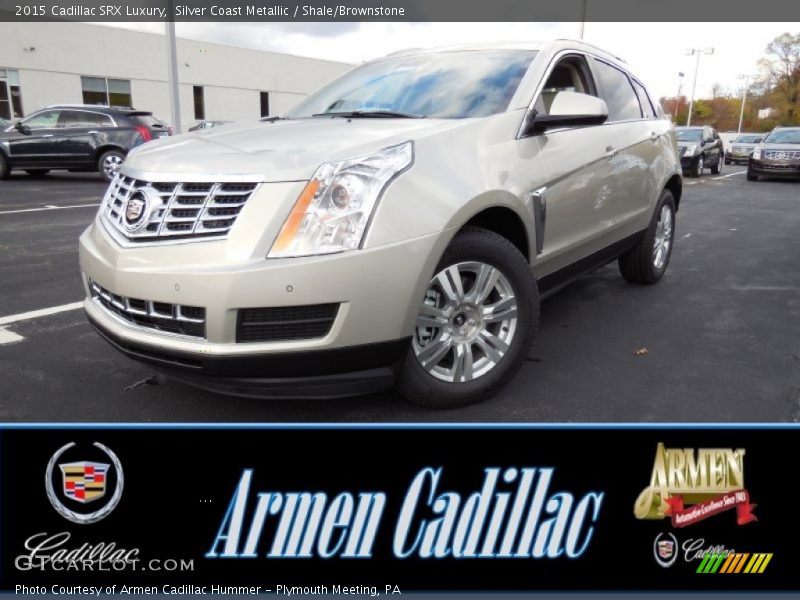 Silver Coast Metallic / Shale/Brownstone 2015 Cadillac SRX Luxury