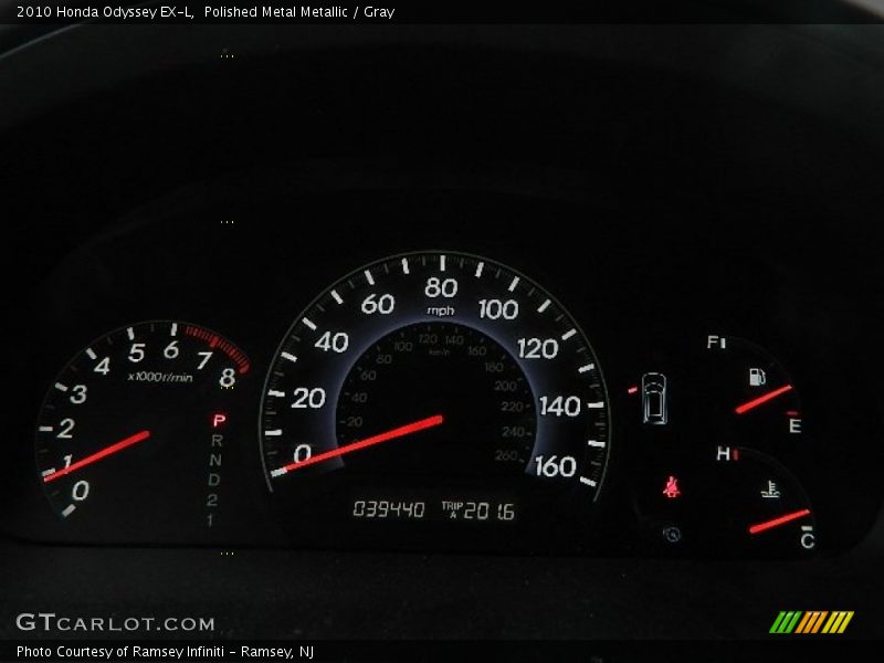 Polished Metal Metallic / Gray 2010 Honda Odyssey EX-L