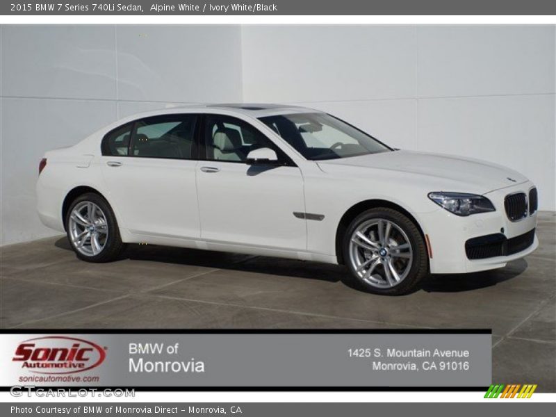 Alpine White / Ivory White/Black 2015 BMW 7 Series 740Li Sedan