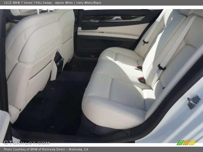 Rear Seat of 2015 7 Series 740Li Sedan