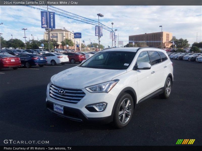 Monaco White / Gray 2014 Hyundai Santa Fe GLS