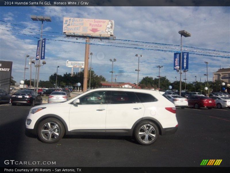 Monaco White / Gray 2014 Hyundai Santa Fe GLS