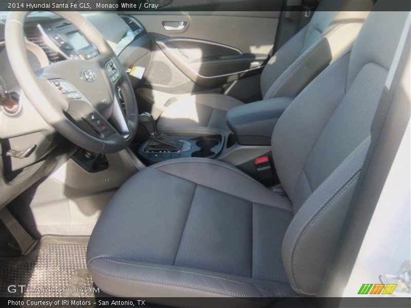 Monaco White / Gray 2014 Hyundai Santa Fe GLS