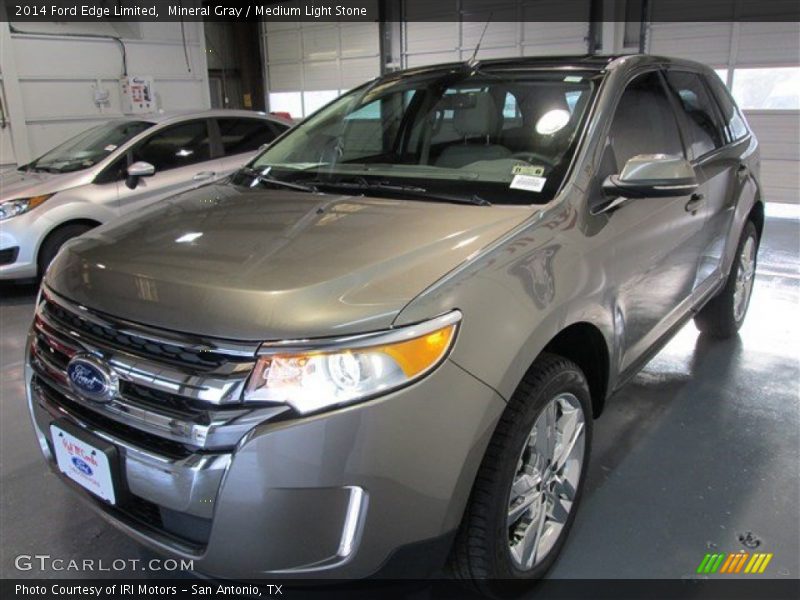 Mineral Gray / Medium Light Stone 2014 Ford Edge Limited