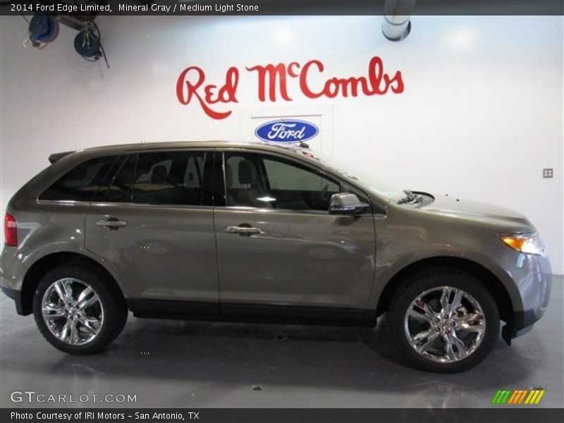 Mineral Gray / Medium Light Stone 2014 Ford Edge Limited