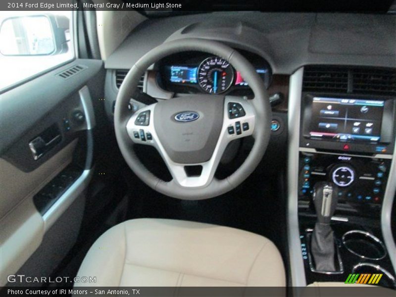 Mineral Gray / Medium Light Stone 2014 Ford Edge Limited