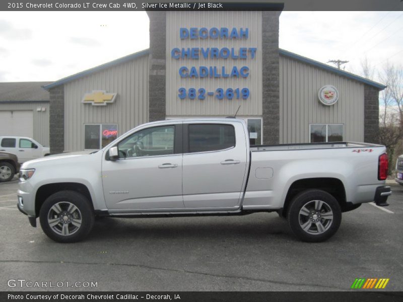 Silver Ice Metallic / Jet Black 2015 Chevrolet Colorado LT Crew Cab 4WD