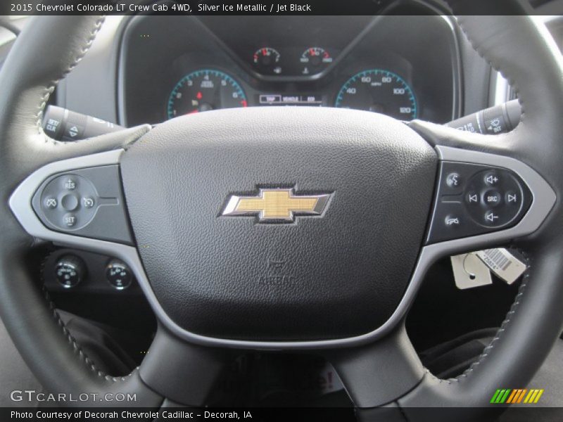 Silver Ice Metallic / Jet Black 2015 Chevrolet Colorado LT Crew Cab 4WD
