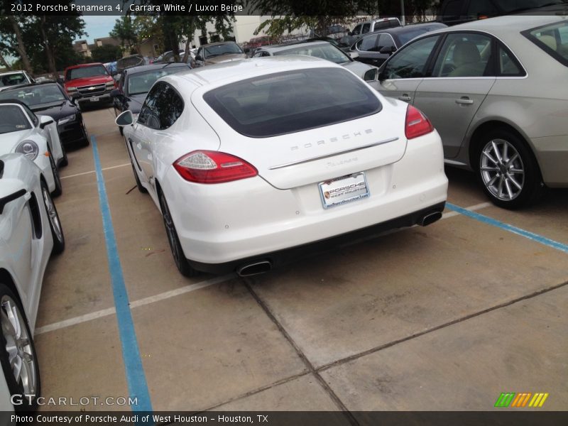 Carrara White / Luxor Beige 2012 Porsche Panamera 4