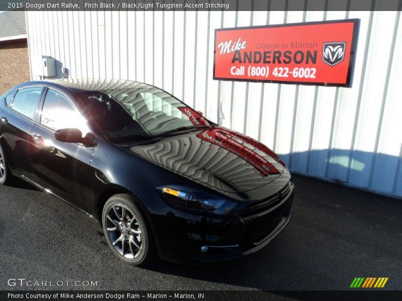 Pitch Black / Black/Light Tungsten Accent Stitching 2015 Dodge Dart Rallye