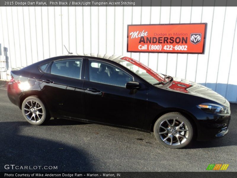 Pitch Black / Black/Light Tungsten Accent Stitching 2015 Dodge Dart Rallye