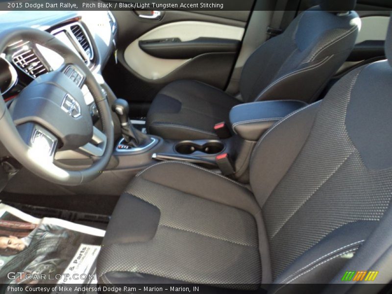 Pitch Black / Black/Light Tungsten Accent Stitching 2015 Dodge Dart Rallye