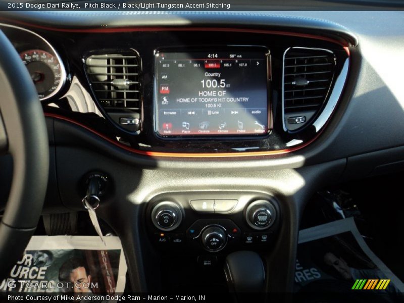 Pitch Black / Black/Light Tungsten Accent Stitching 2015 Dodge Dart Rallye