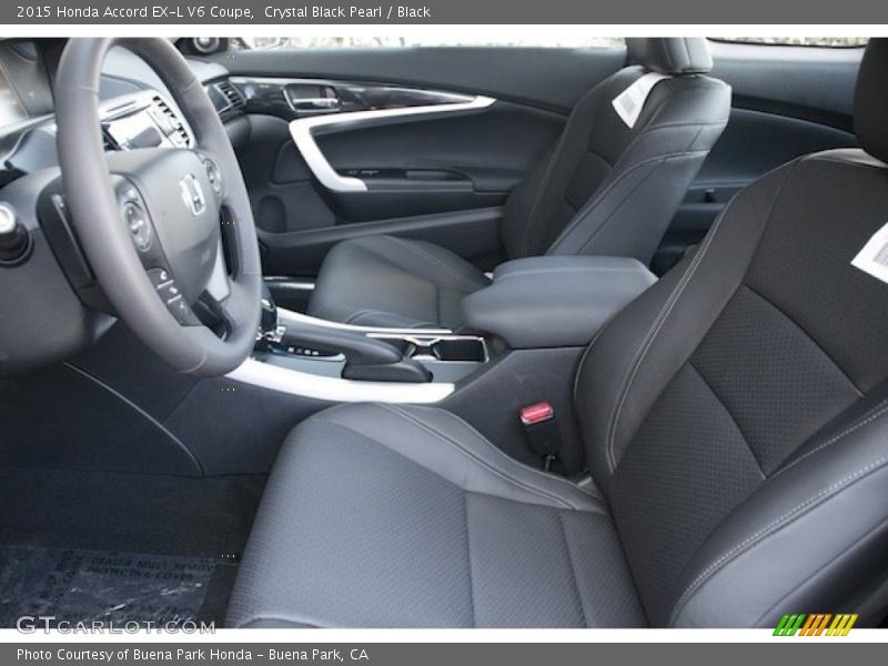 Crystal Black Pearl / Black 2015 Honda Accord EX-L V6 Coupe