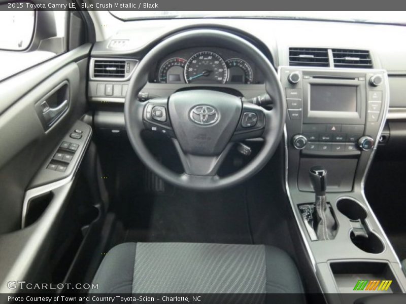 Blue Crush Metallic / Black 2015 Toyota Camry LE