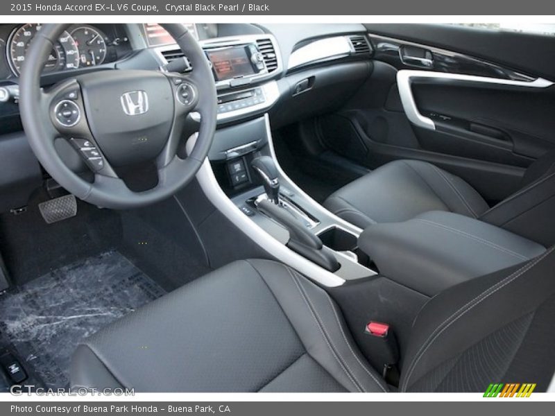 Crystal Black Pearl / Black 2015 Honda Accord EX-L V6 Coupe