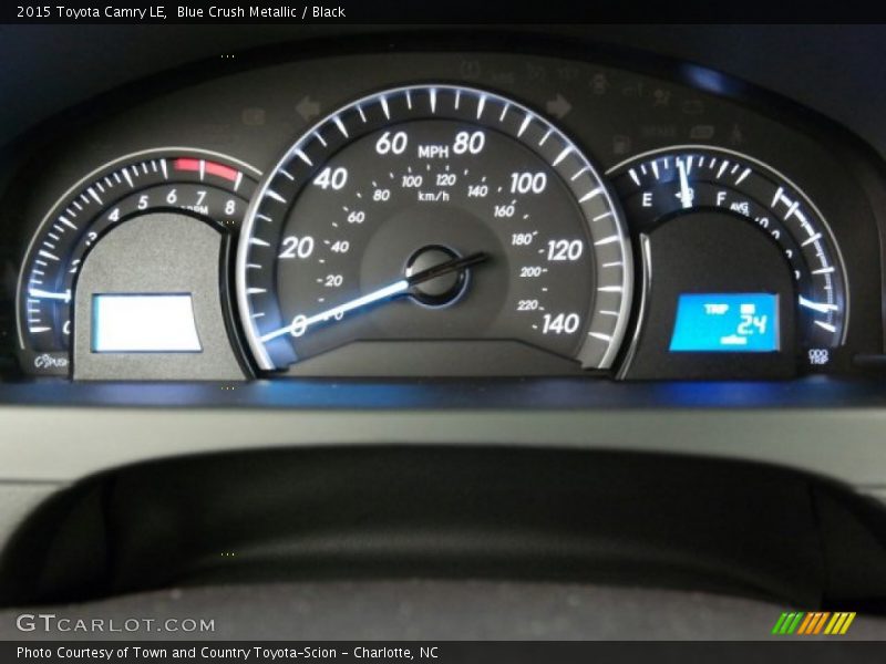 Blue Crush Metallic / Black 2015 Toyota Camry LE