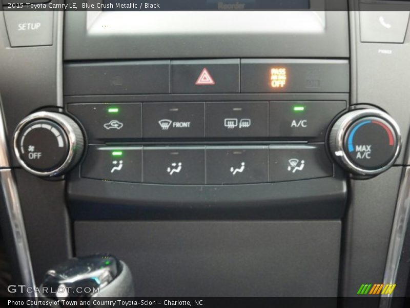 Blue Crush Metallic / Black 2015 Toyota Camry LE