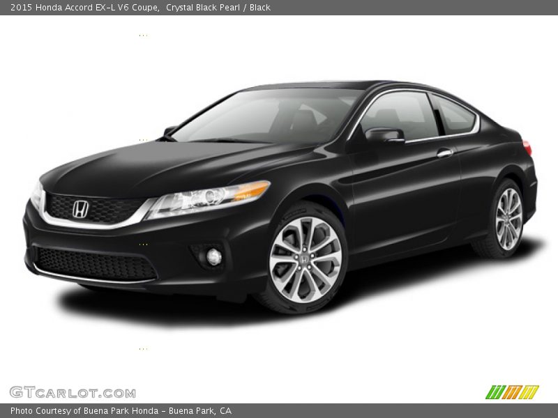 Crystal Black Pearl / Black 2015 Honda Accord EX-L V6 Coupe